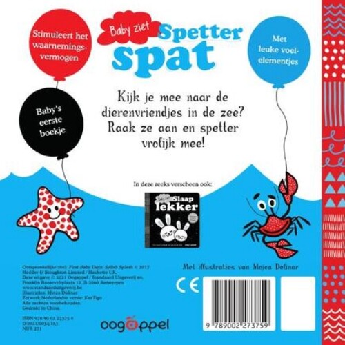 uitgeverij oogappel kijkboek baby ziet: spetter spat | 1527375 | 1