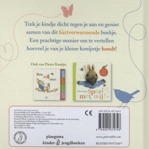 uitgeverij ploegsma kartonboek pieter konijn - de liefste ben jij | 1627274 | 1