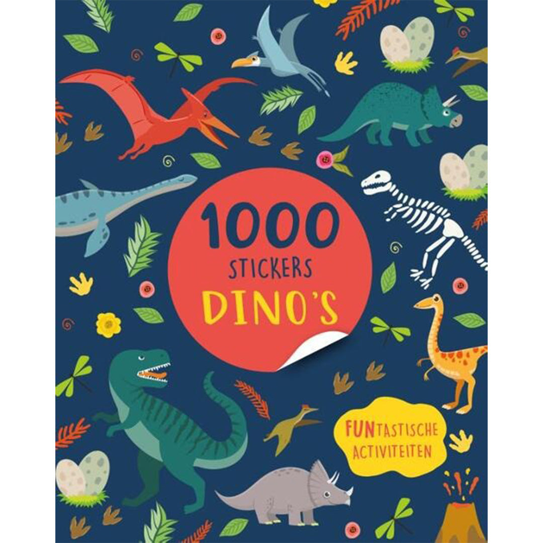 uitgeverij rebo activiteintenboek - dino's - 1000 stickers | 1