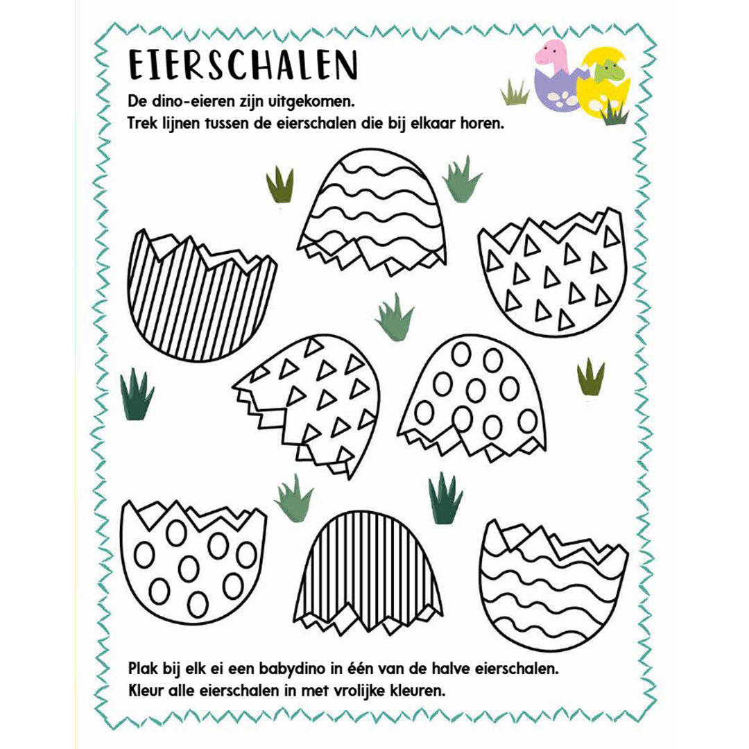 uitgeverij rebo activiteintenboek - dino's - 1000 stickers | 3
