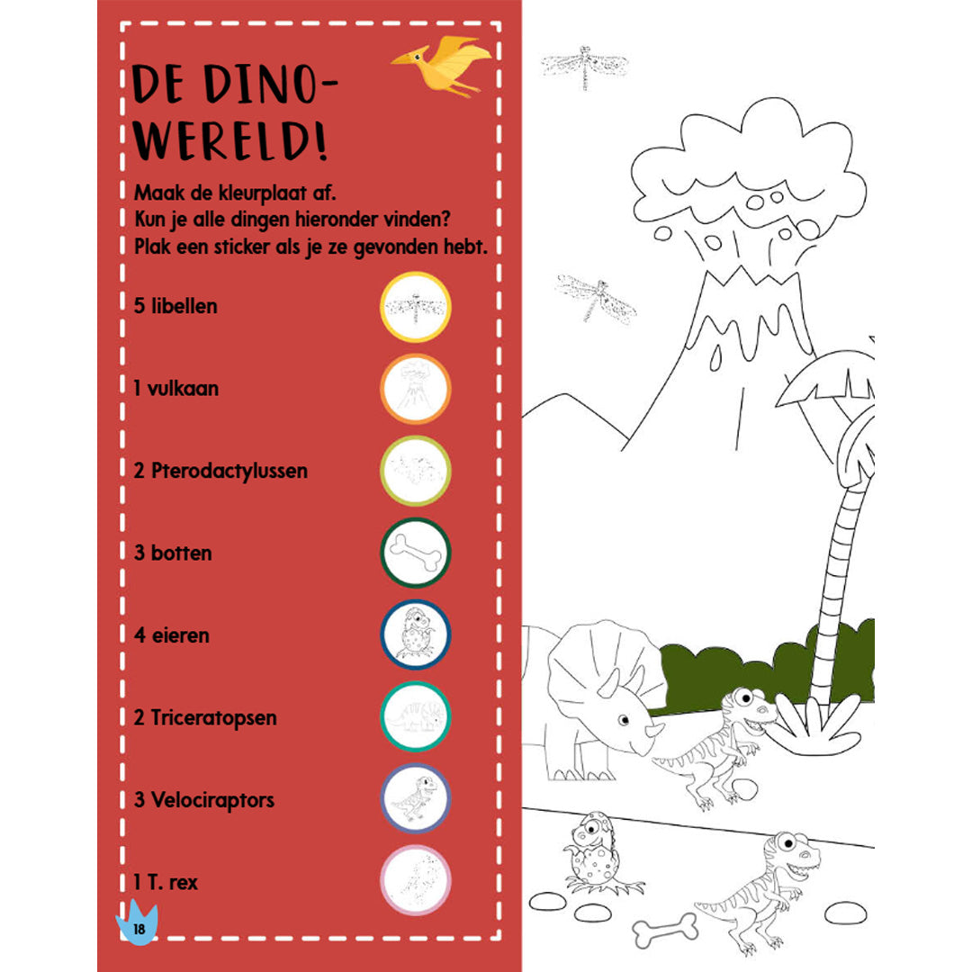 uitgeverij rebo activiteintenboek - dino's - 1000 stickers | 4
