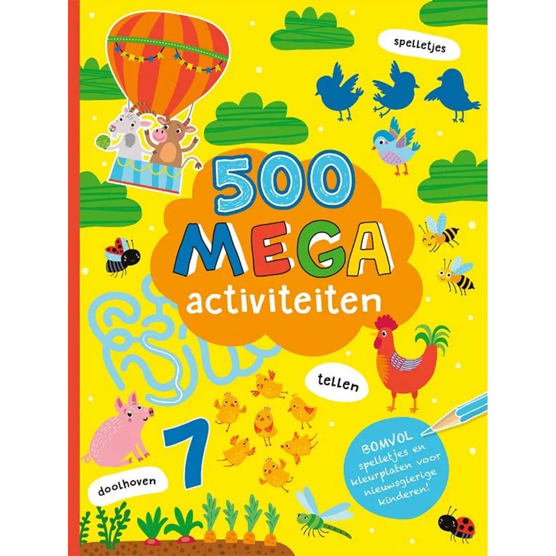 uitgeverij rebo activiteitenboek 500 mega activiteiten | 1724107 | 0