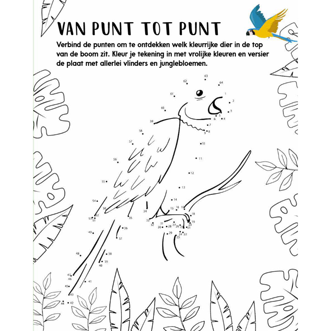 uitgeverij rebo activiteitenboek met stickers - jungle - 1000 stickers | 5
