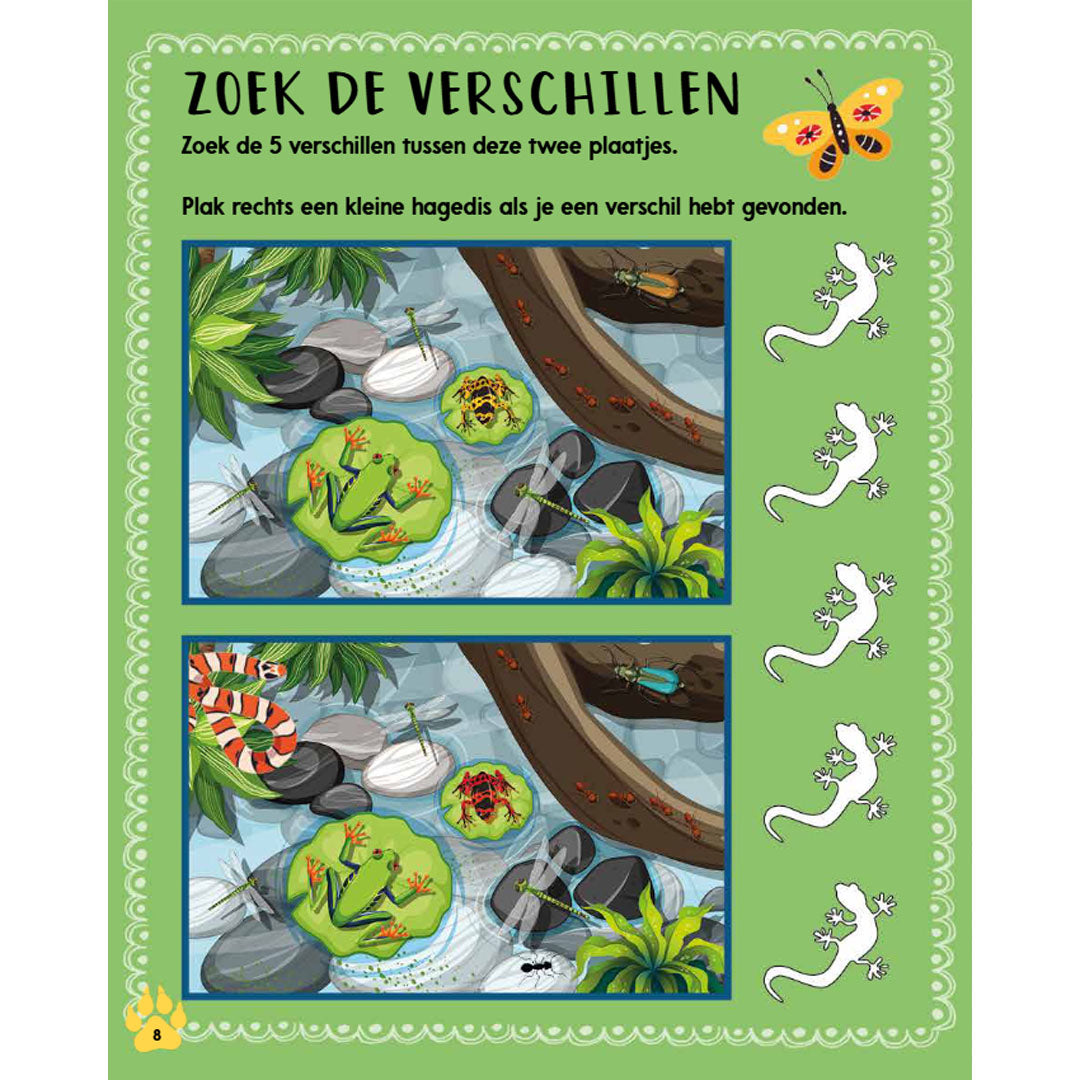 uitgeverij rebo activiteitenboek met stickers - jungle - 1000 stickers | 4