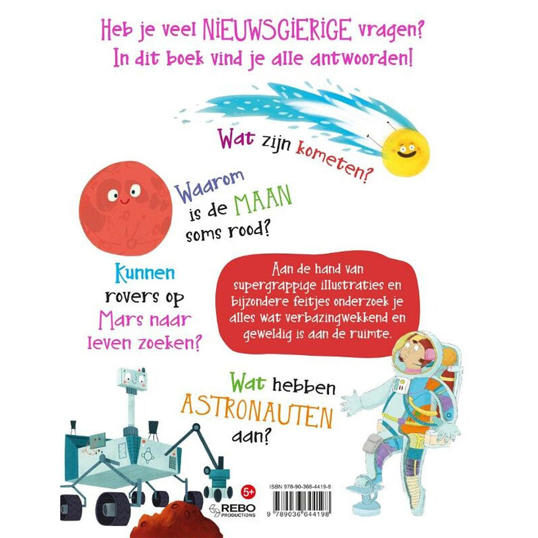 uitgeverij rebo de ruimte - nieuwsgierige vragen en antwoorden | 1724419 | 5