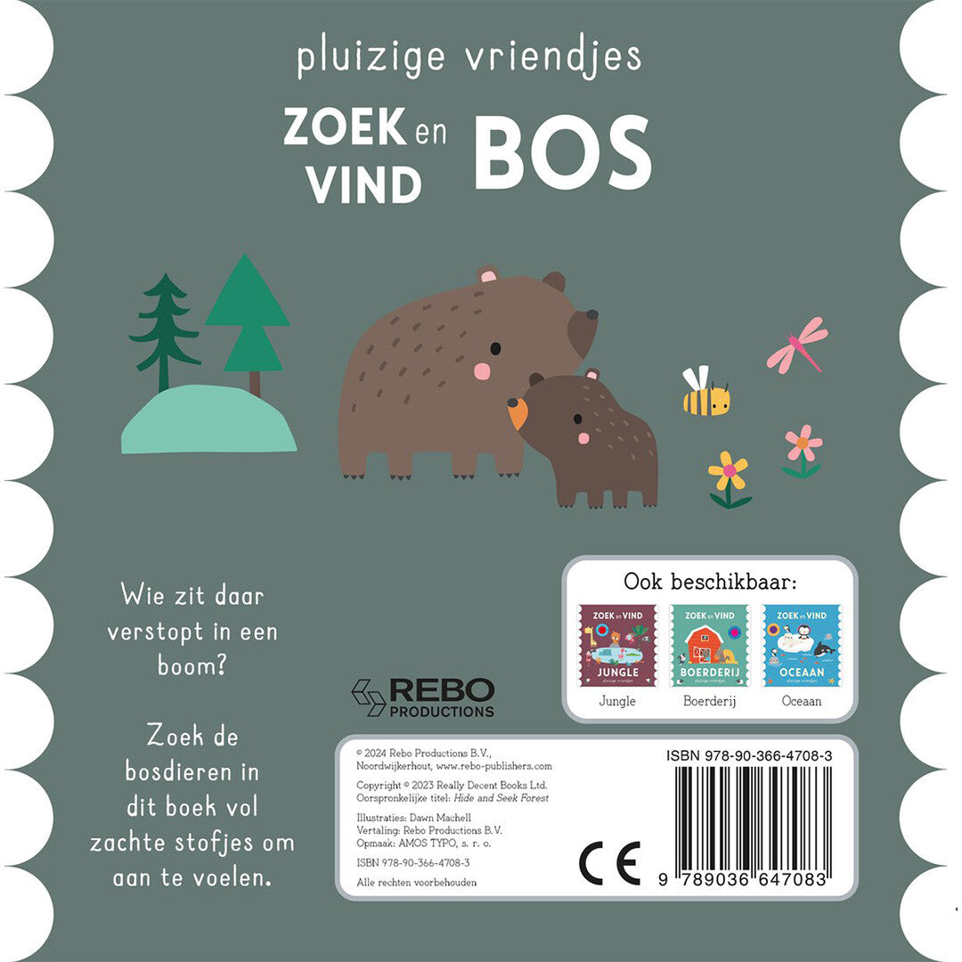 uitgeverij rebo flapjesboek zoek en vind - bos | 1724708 | 5