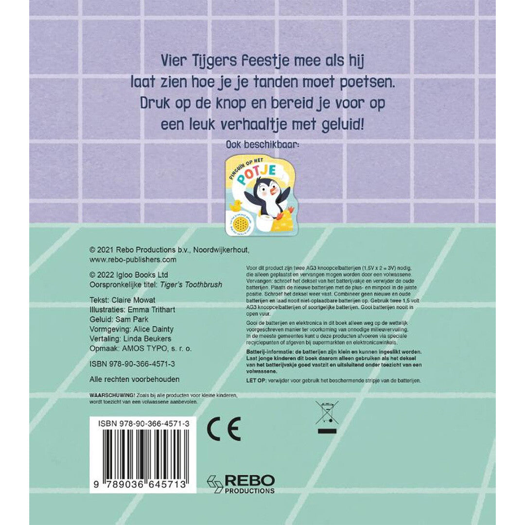 uitgeverij rebo geluidenboek tijger leert tandenpoetsen | 1724571 | 5
