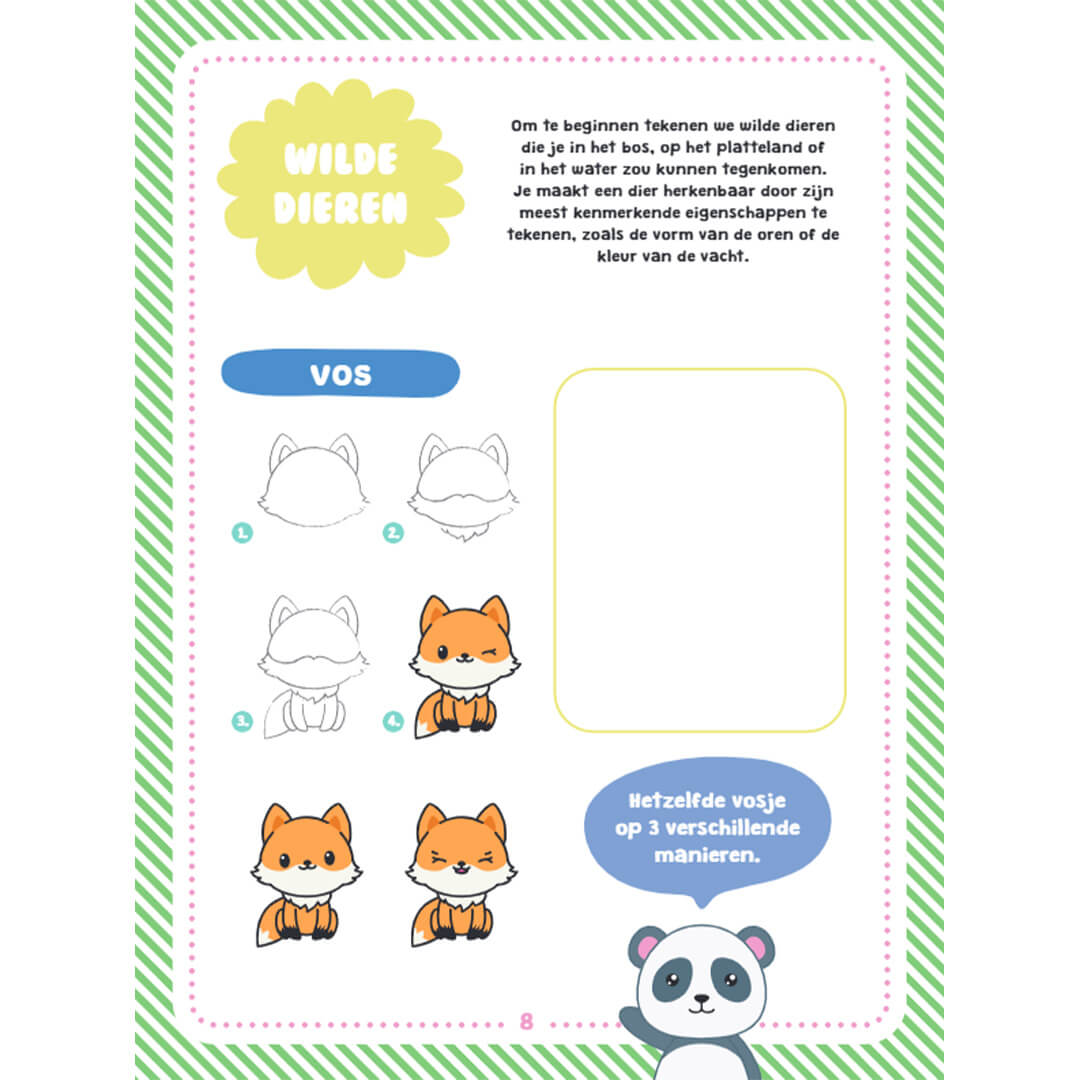 uitgeverij rebo kawaii dieren tekenen | 1724492 | 1