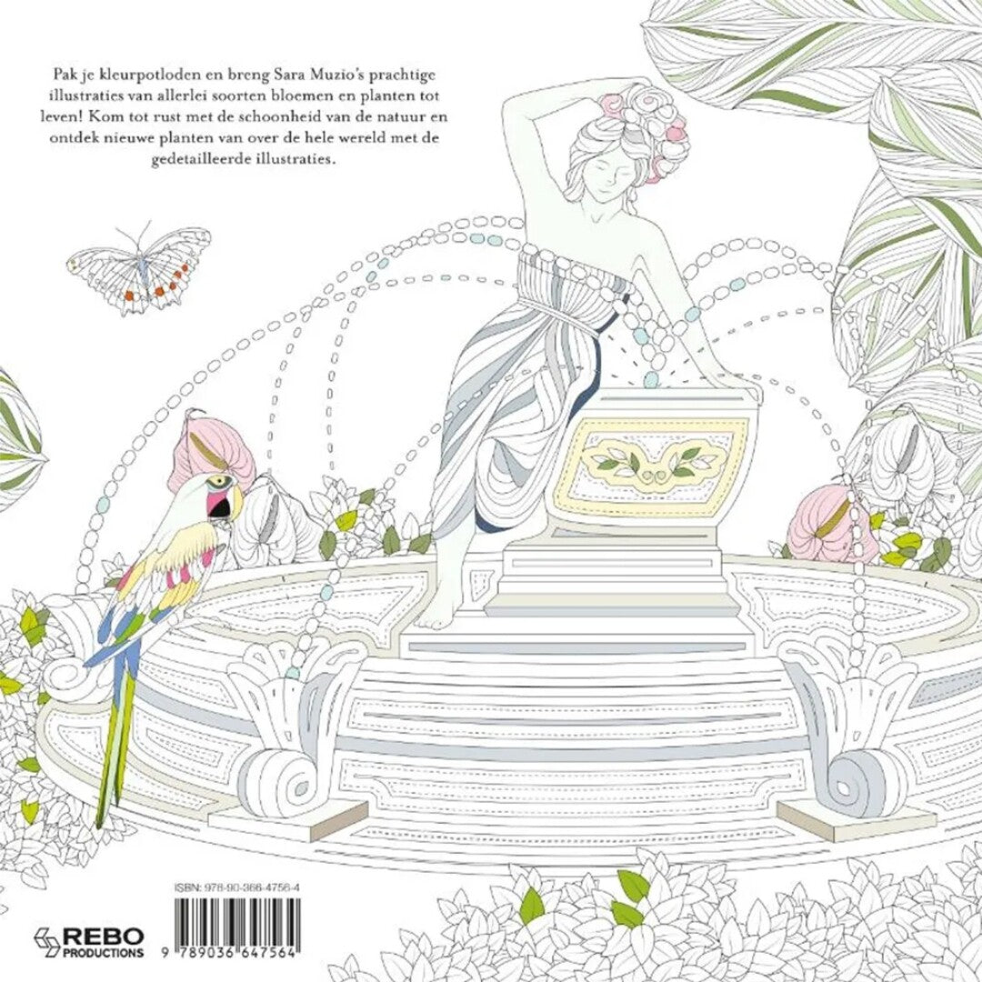 uitgeverij rebo kleurboek botanische tuinen | 1724756 | 1