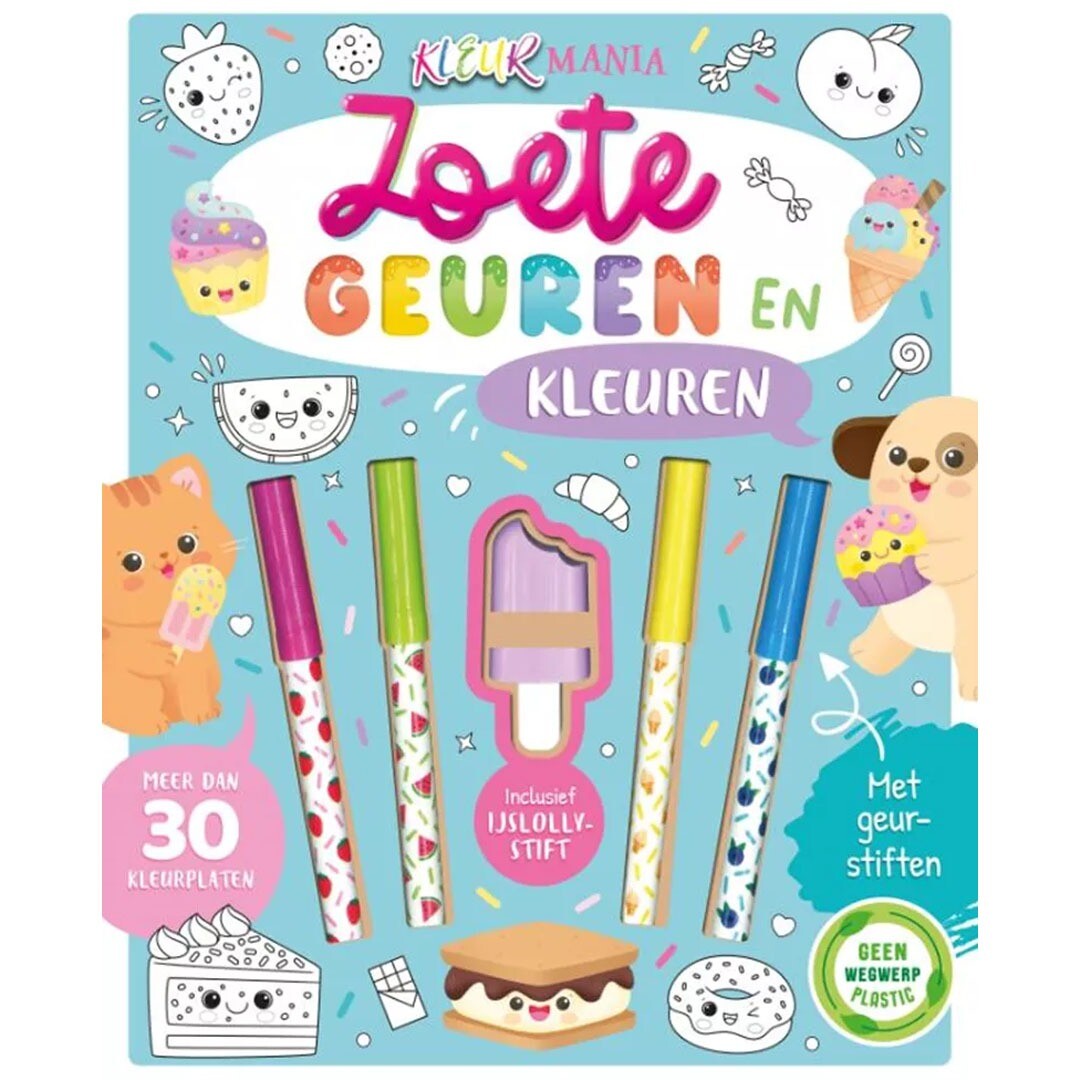 uitgeverij rebo kleurboek kleurmania zoete geuren en kleuren | 1724790 | 0