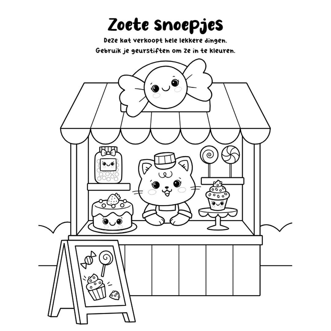 uitgeverij rebo kleurboek kleurmania zoete geuren en kleuren | 1724790 | 1