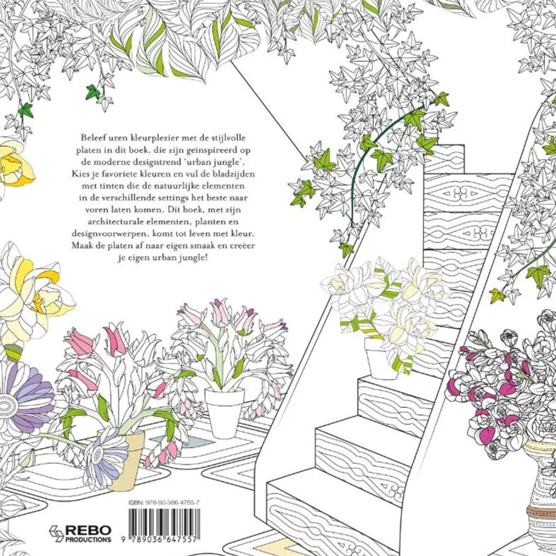 uitgeverij rebo kleurboek urban jungle | 1724755 | 1