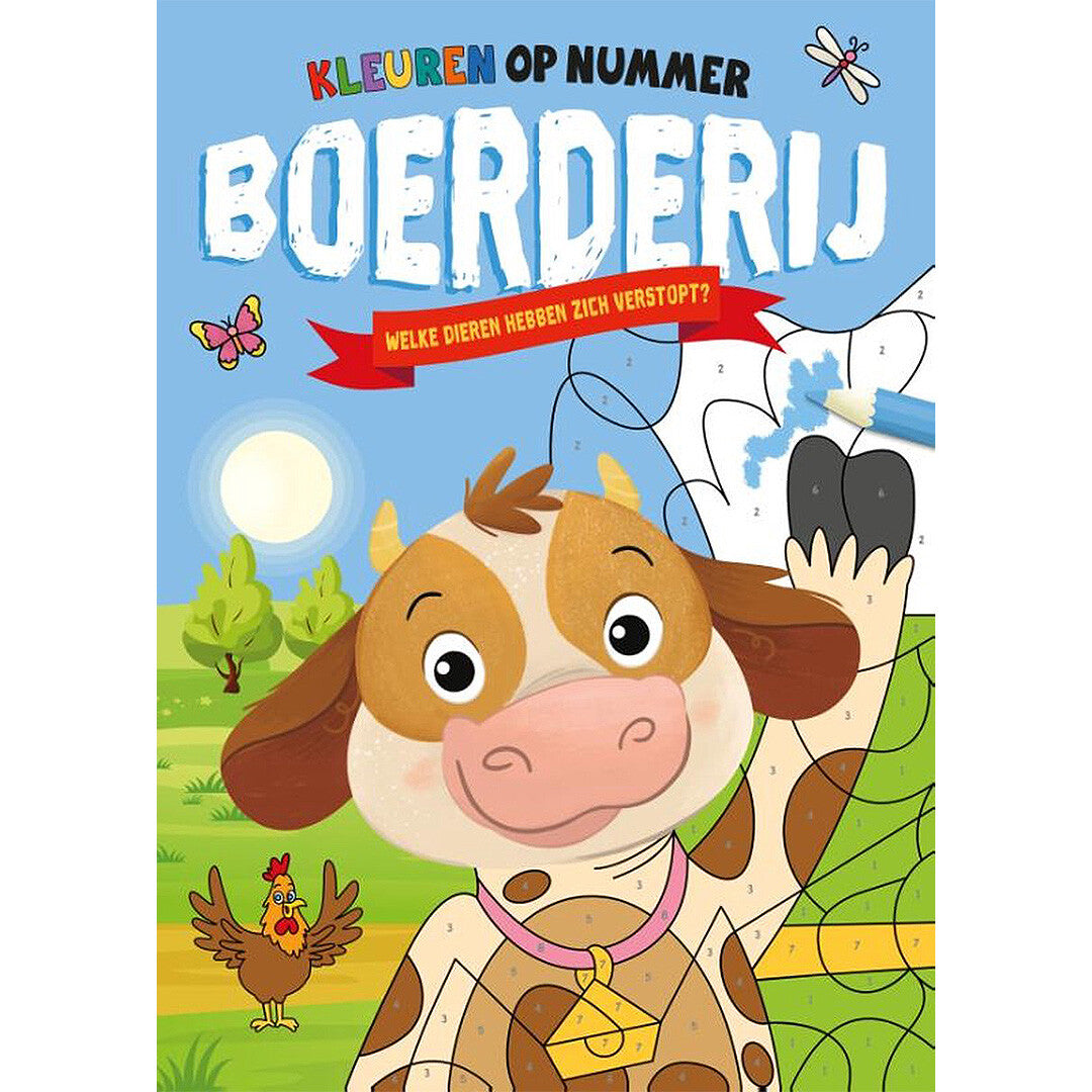 uitgeverij rebo kleuren op nummer - boerderij | 1724653 | 0