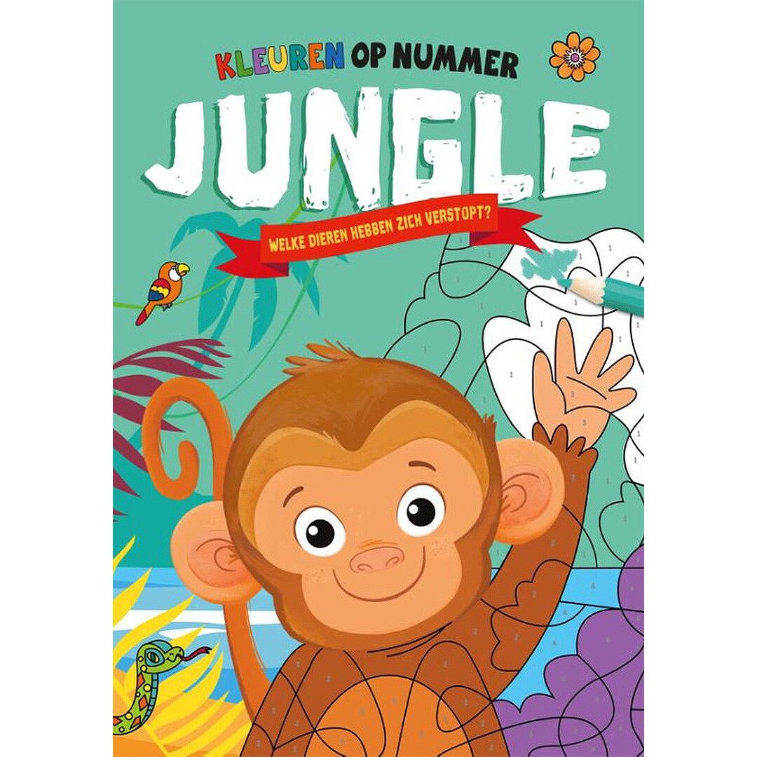 uitgeverij rebo kleuren op nummer - jungle | 1724652 | 0
