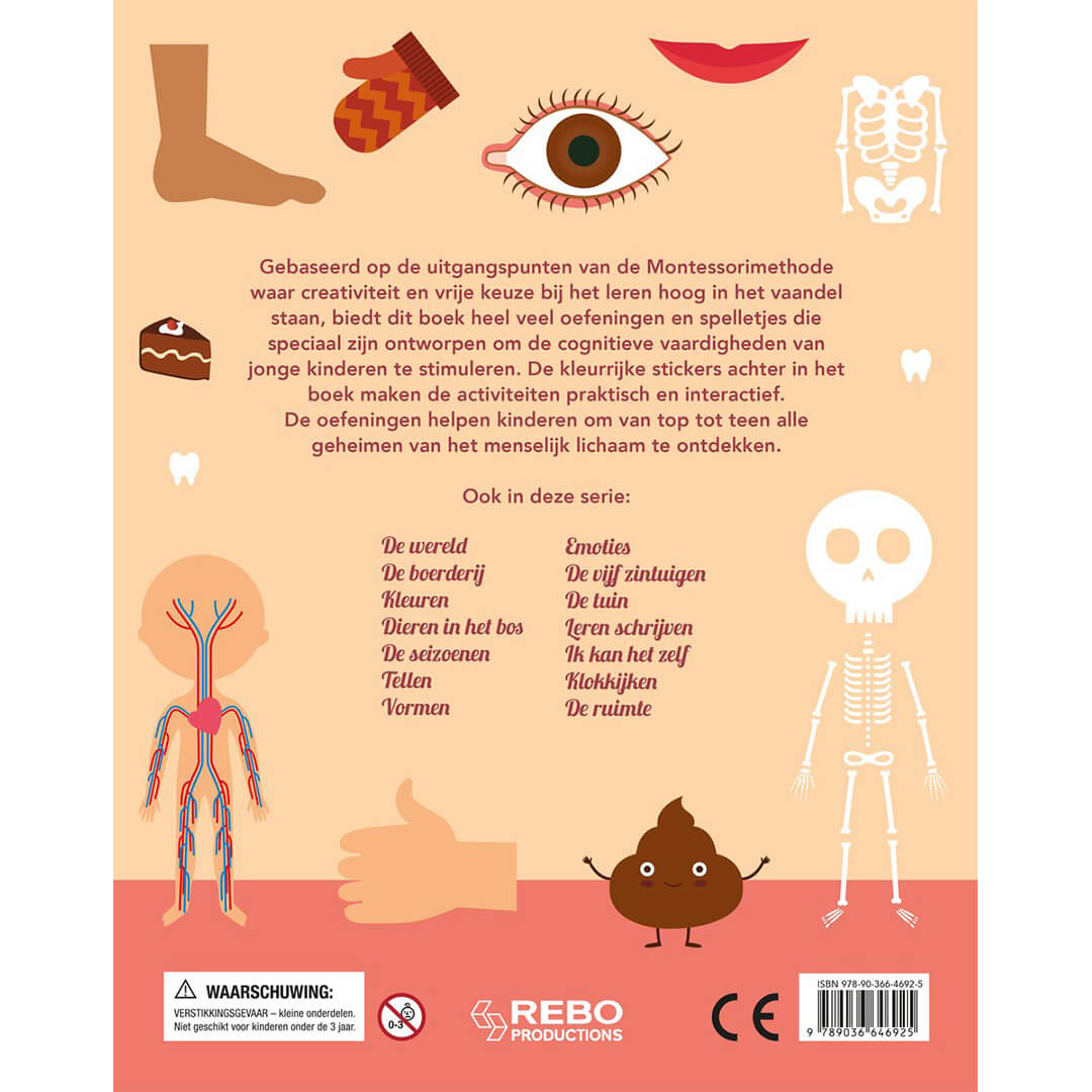 uitgeverij rebo mijn leukste oefenboek - het menselijk lichaam | 1724692 | 5