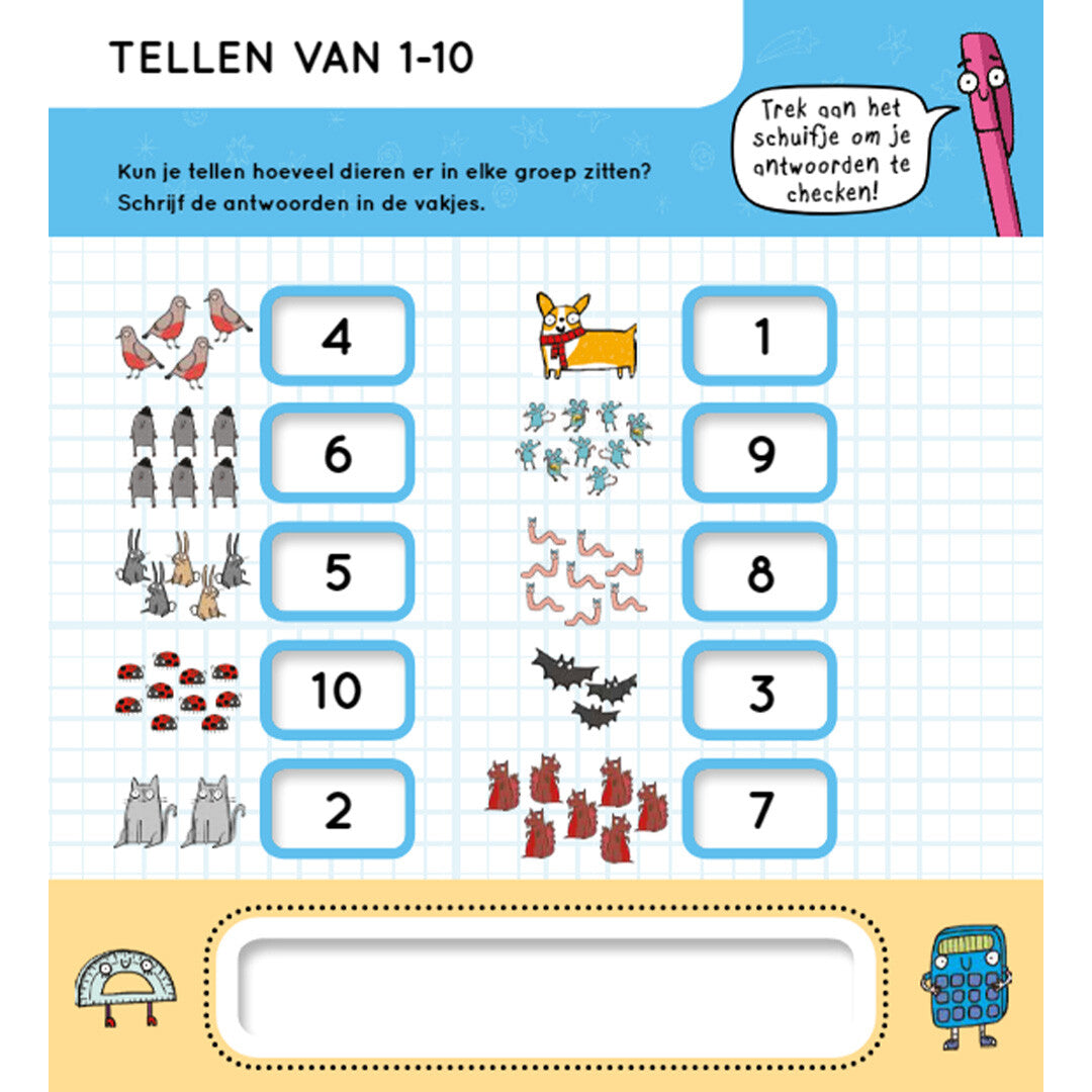 uitgeverij rebo schuif en ontdek de antwoorden - rekensommen | 1724588 | 1