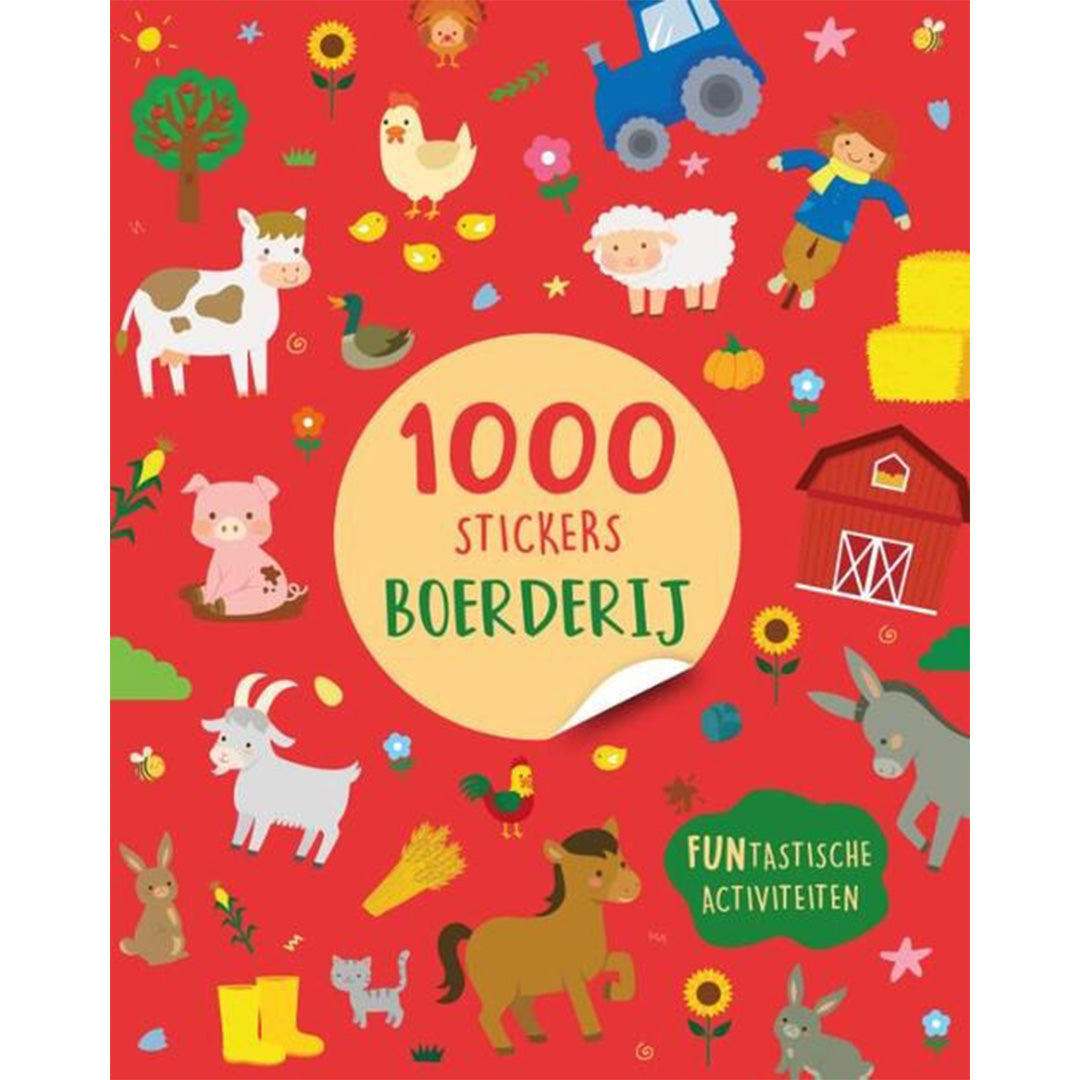 uitgeverij rebo stickerboek boerderij - 1000 stickers | 1