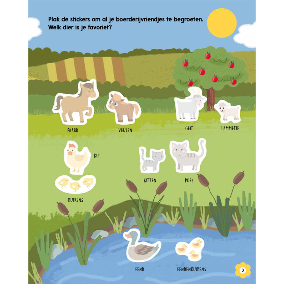 uitgeverij rebo stickerboek boerderij - 1000 stickers | 3