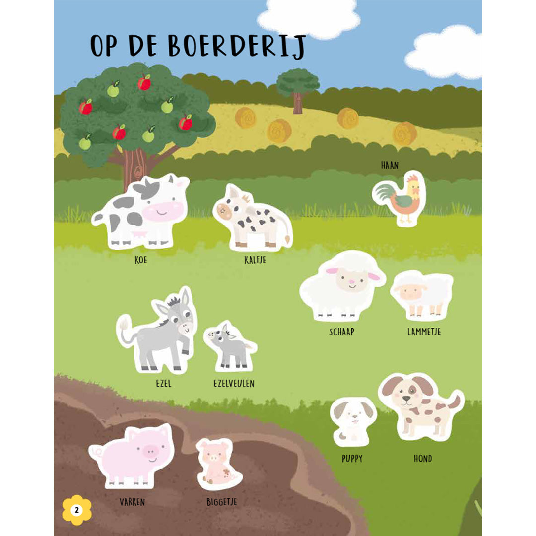uitgeverij rebo stickerboek boerderij - 1000 stickers | 2