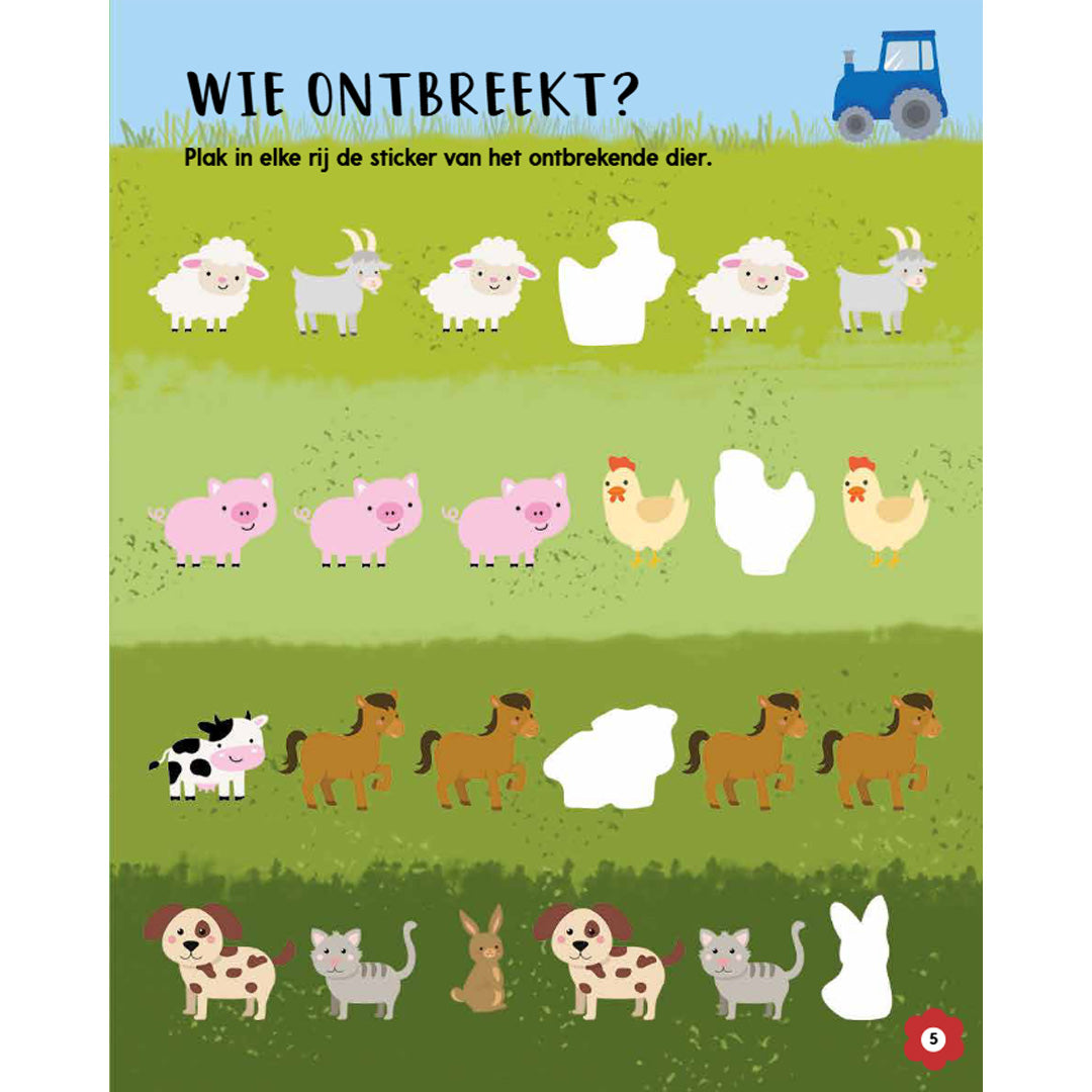 uitgeverij rebo stickerboek boerderij - 1000 stickers | 5