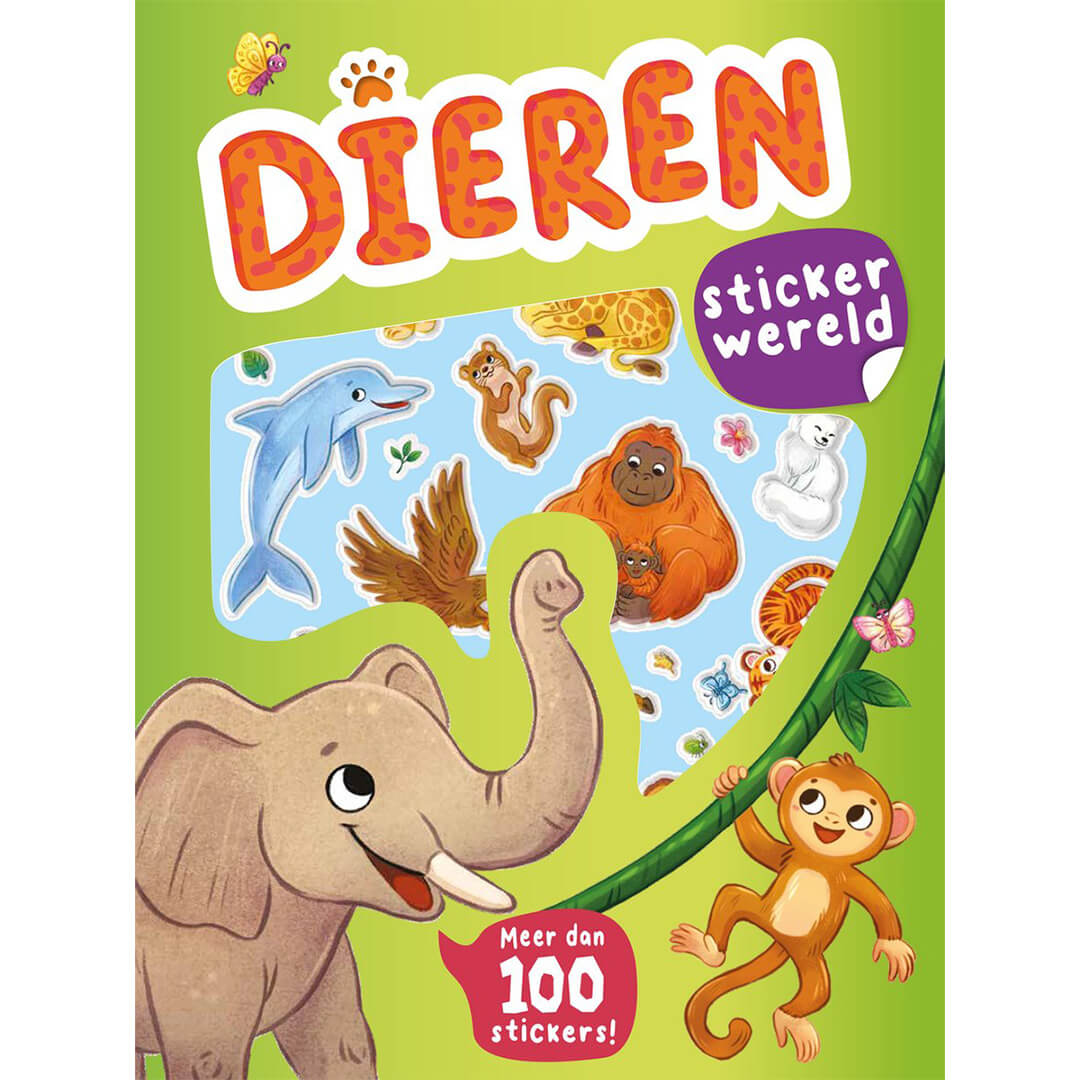 uitgeverij rebo stickerboek dieren stickerwereld | 1724745 | 0