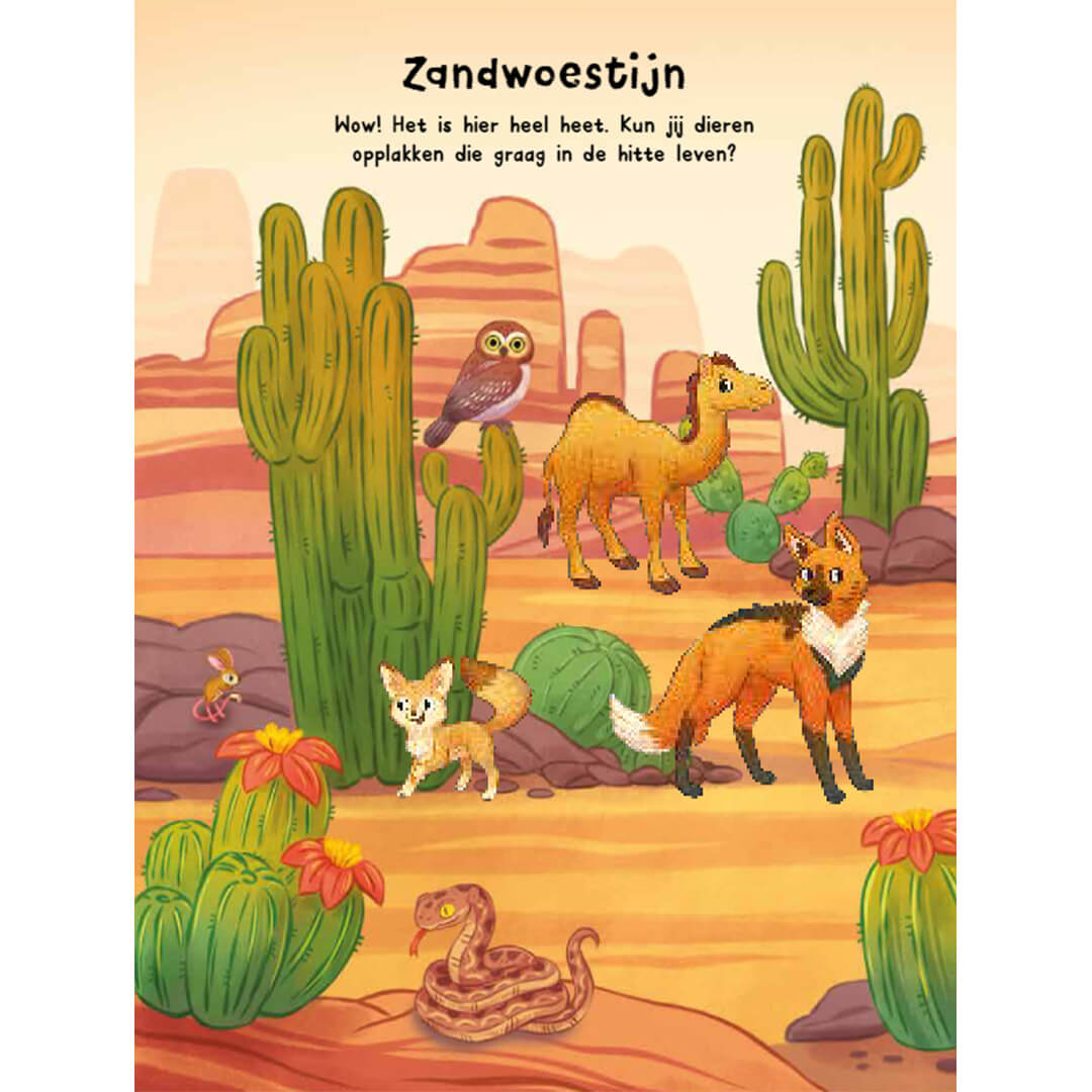 uitgeverij rebo stickerboek dieren stickerwereld | 1724745 | 1