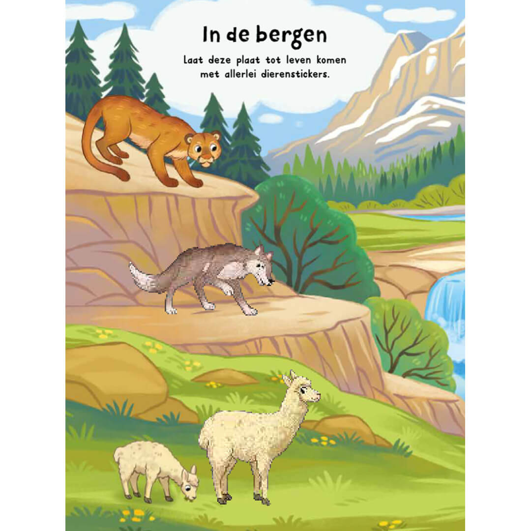 uitgeverij rebo stickerboek dieren stickerwereld | 1724745 | 3