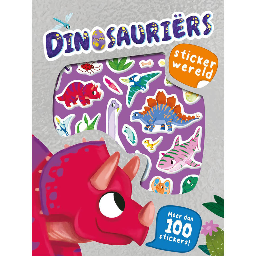 Rebo stickerboek dinosauriërs stickerwereld | ilovespeelgoed
