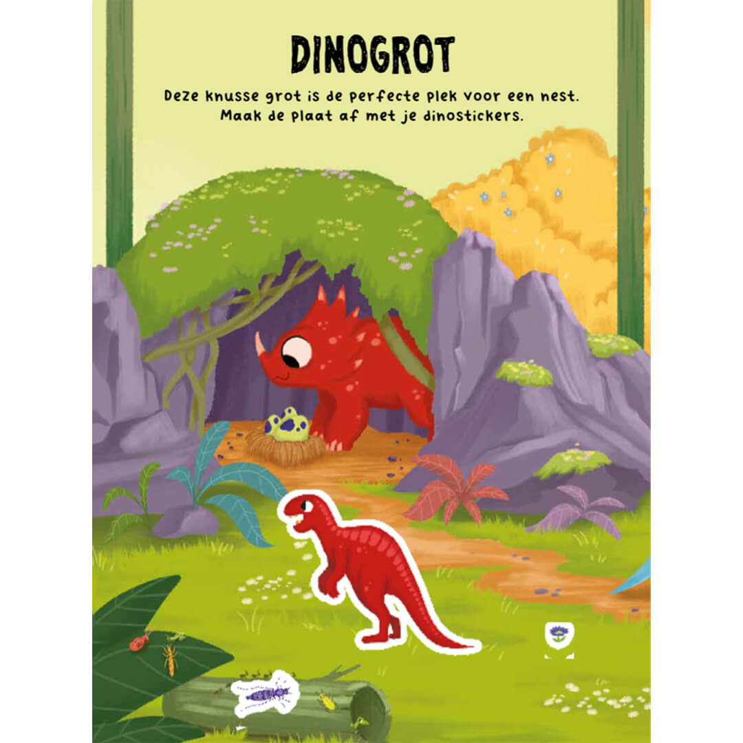 uitgeverij rebo stickerboek dinosauriërs stickerwereld | 1724744 | 1