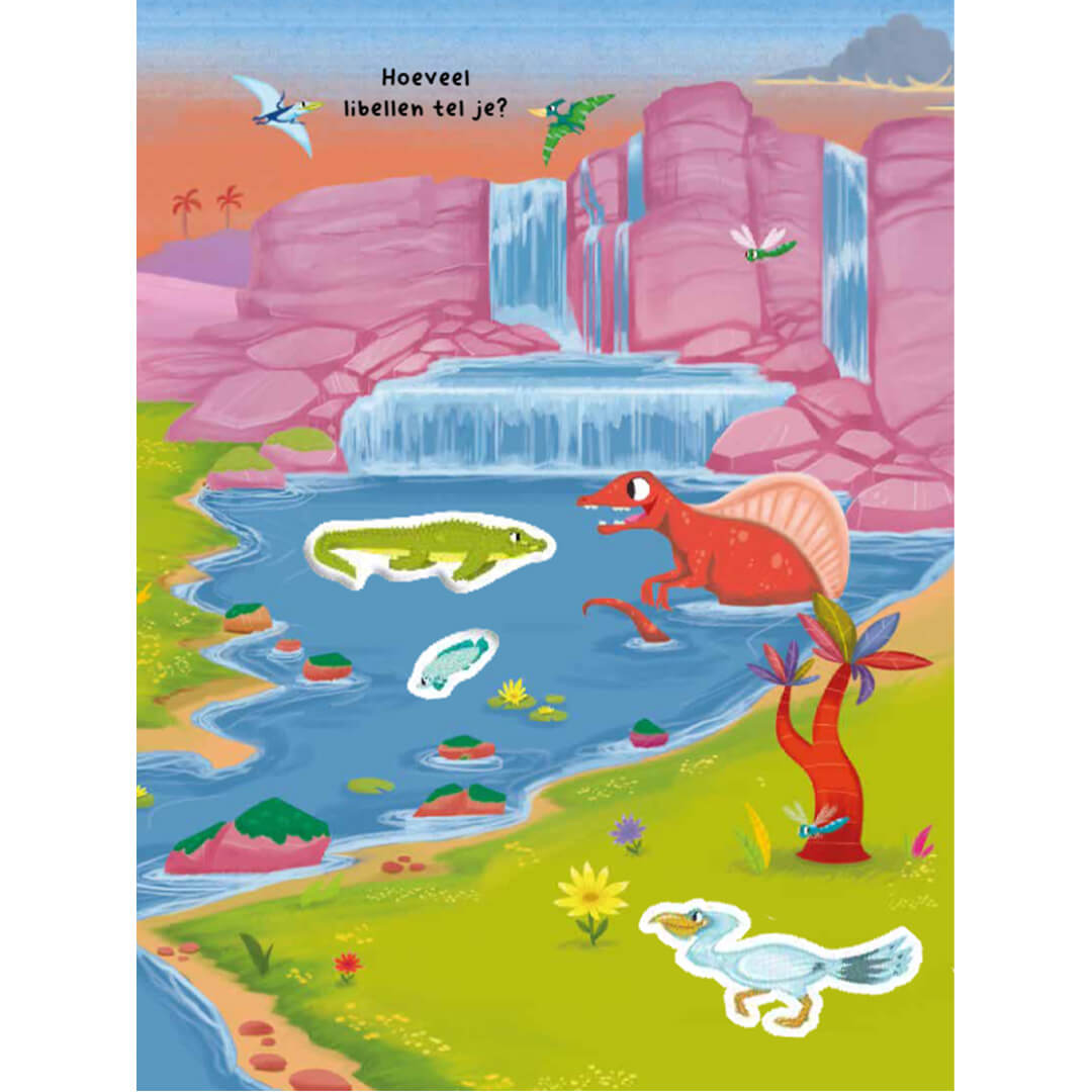 uitgeverij rebo stickerboek dinosauriërs stickerwereld | 1724744 | 2