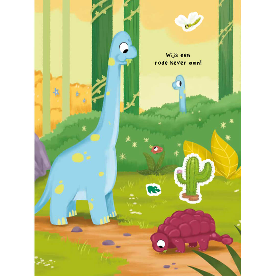 uitgeverij rebo stickerboek dinosauriërs stickerwereld | 1724744 | 4
