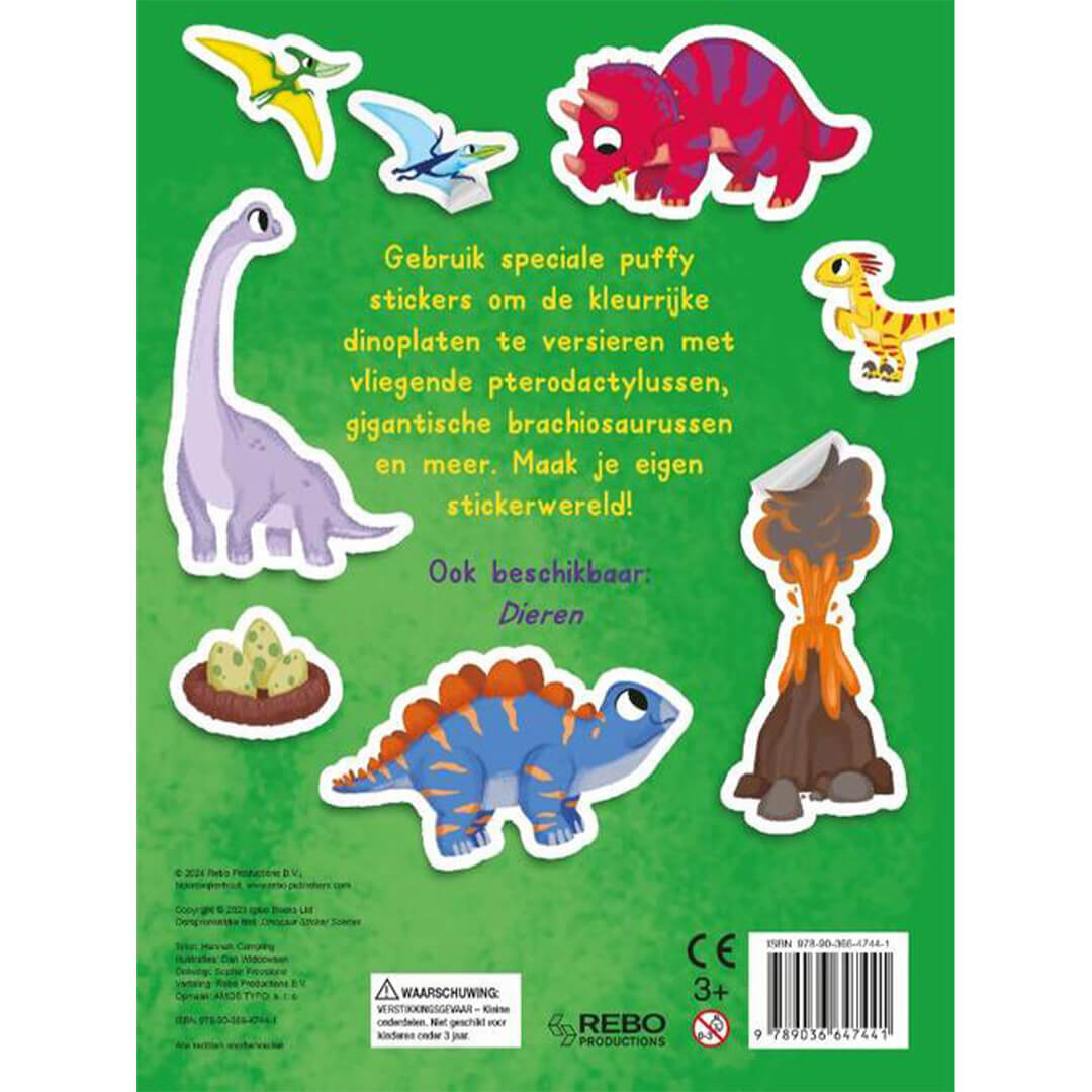 uitgeverij rebo stickerboek dinosauriërs stickerwereld | 1724744 | 5