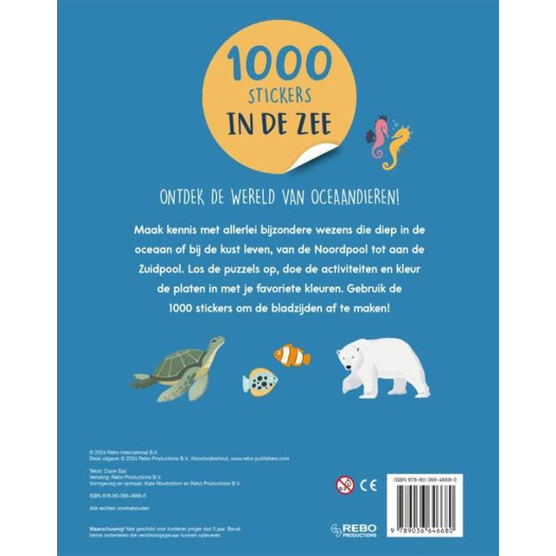 uitgeverij rebo stickerboek in de zee - 1000 stickers | 6
