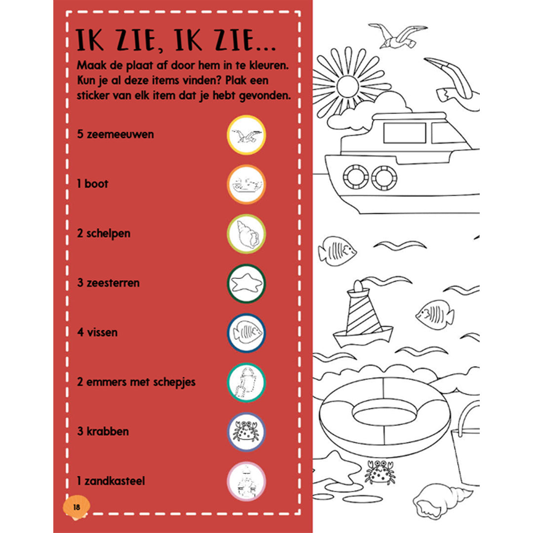 uitgeverij rebo stickerboek in de zee - 1000 stickers | 2