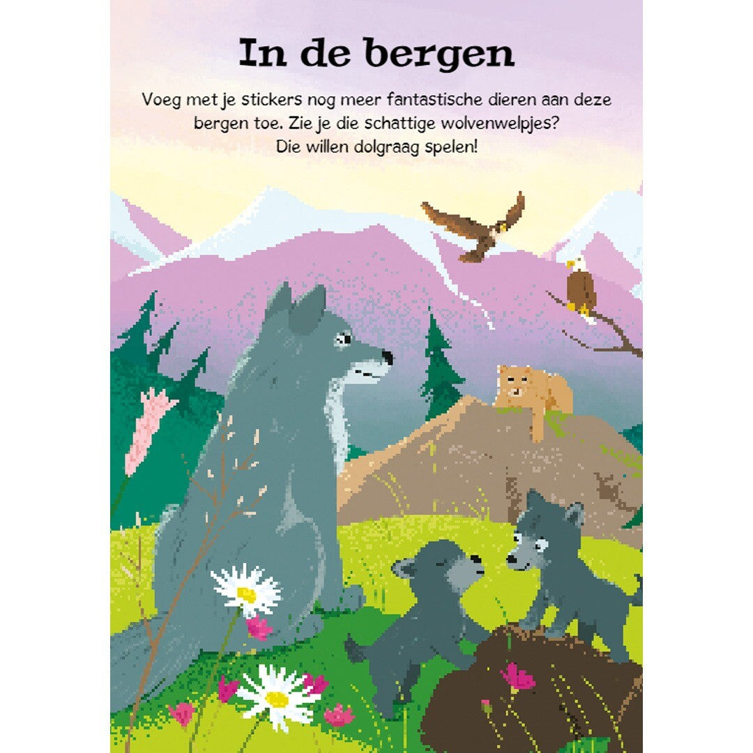 uitgeverij rebo stickerboek superstickers in de natuur | 1724641 | 1