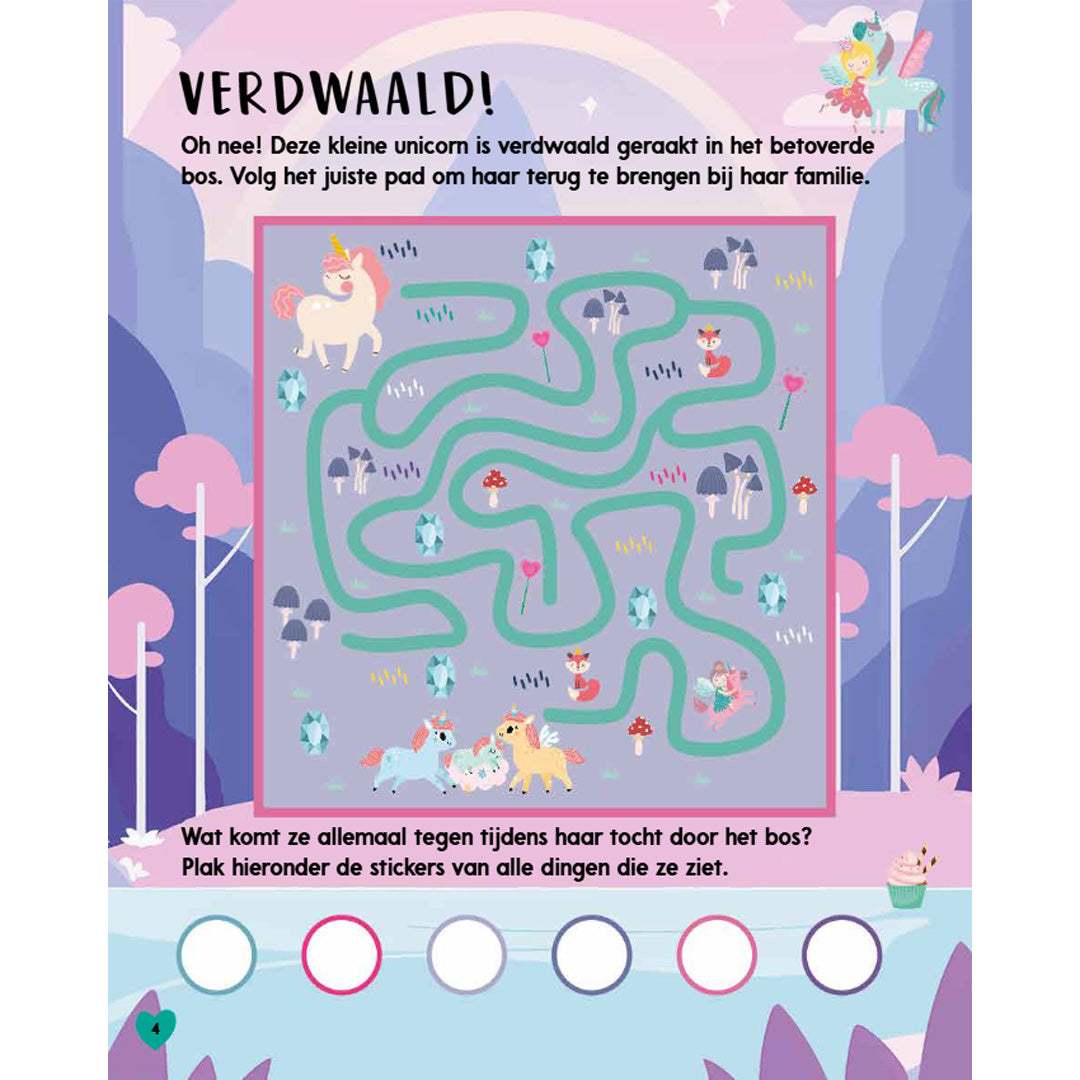 uitgeverij rebo stickerboek unicorns - 1000 stickers | 4
