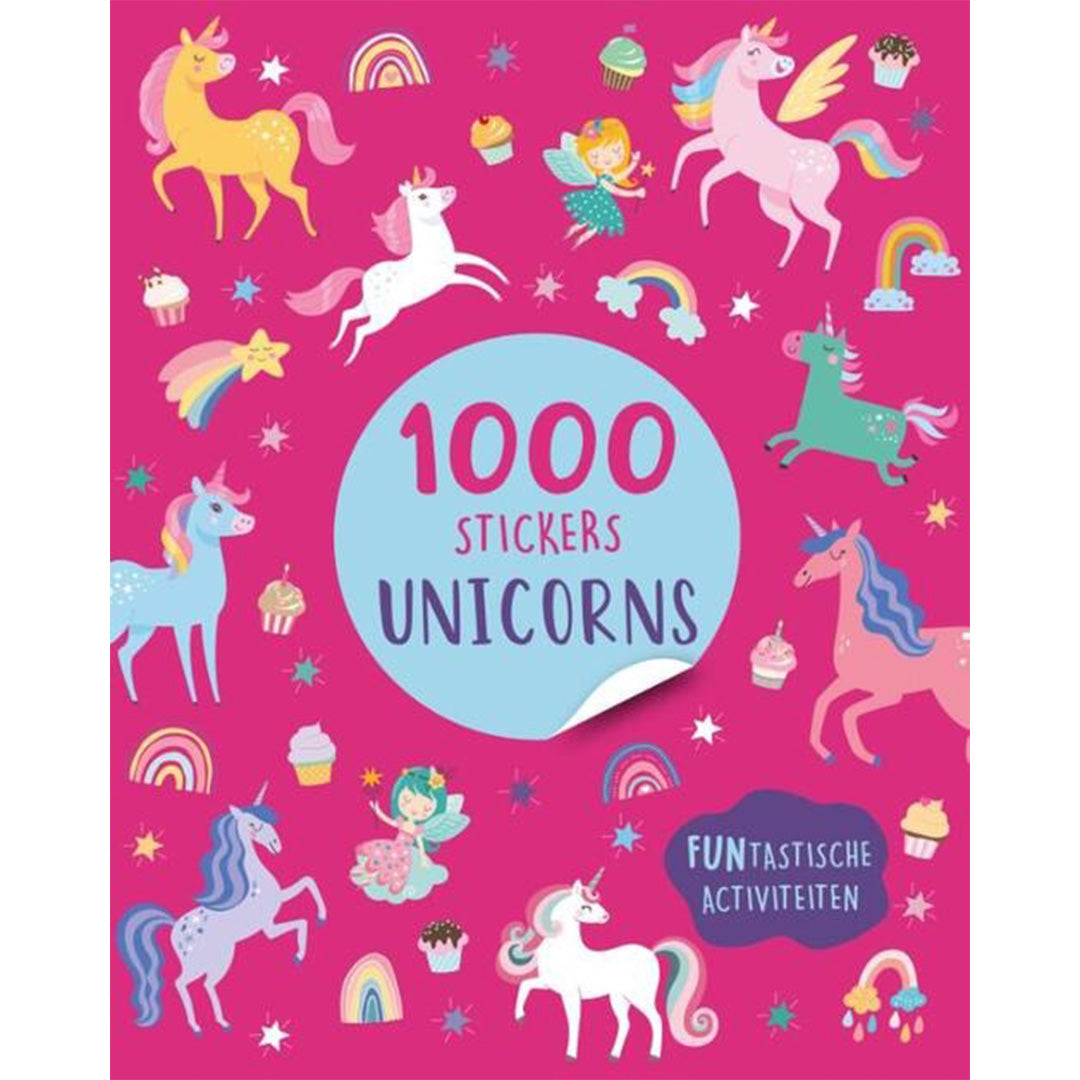 uitgeverij rebo stickerboek unicorns - 1000 stickers | 1