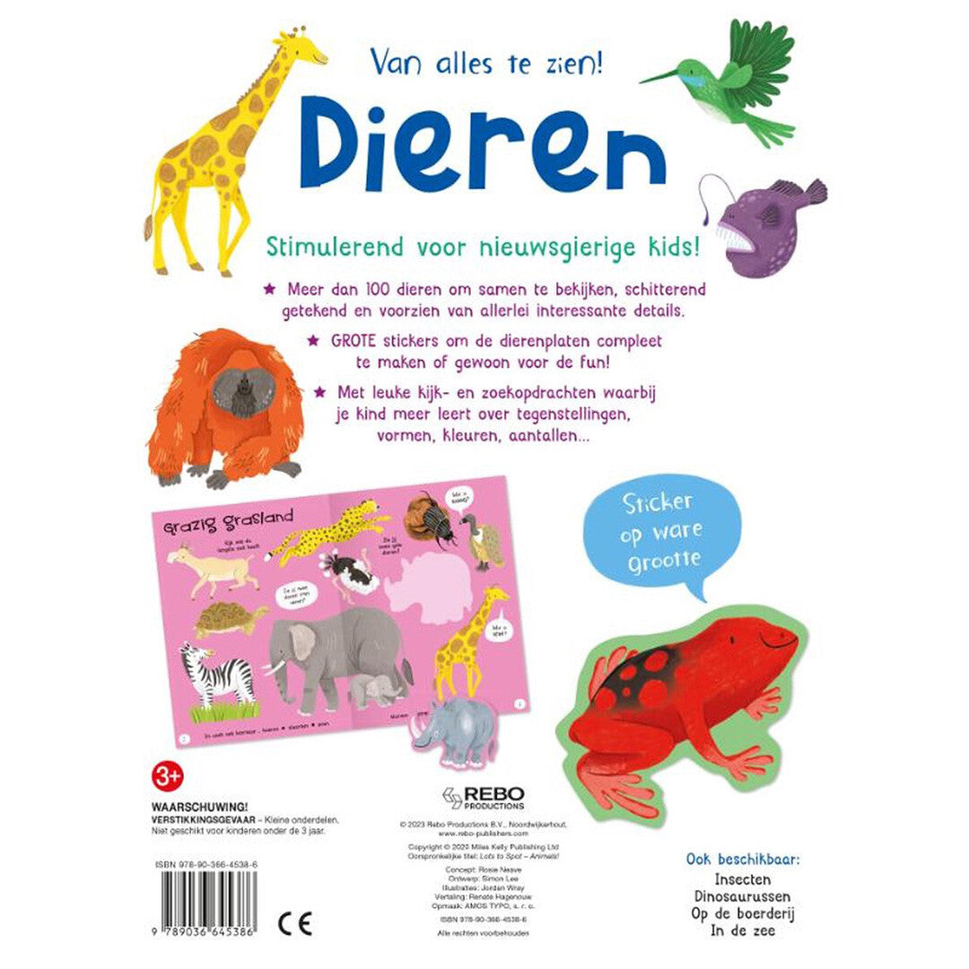 uitgeverij rebo stickerboek van alles te zien! dieren | 1724538 | 5