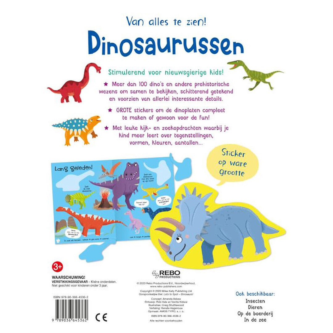 uitgeverij rebo stickerboek van alles te zien! dinosaurussen | 1724536 | 5