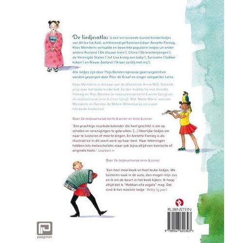 uitgeverij rubinstein liedjesatlas  + cd met 24 wereldliedjes | 1642030 | 2