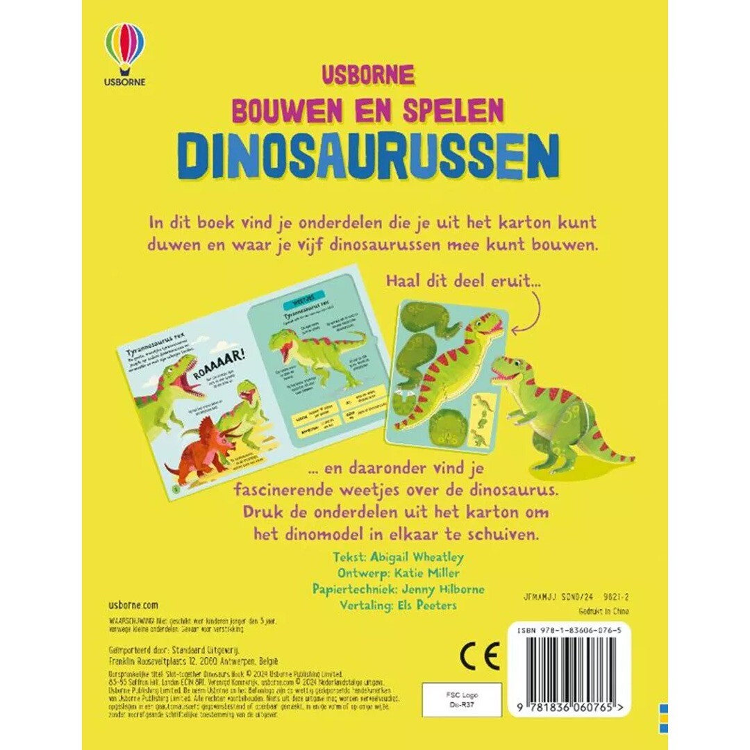uitgeverij usborne bouwen en spelen dinosaurussen | 1706076 | 5