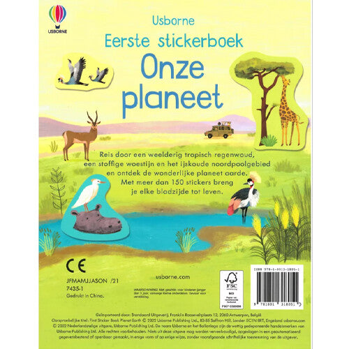 uitgeverij usborne eerste stickerboek onze planeet  | 1701805 | 1