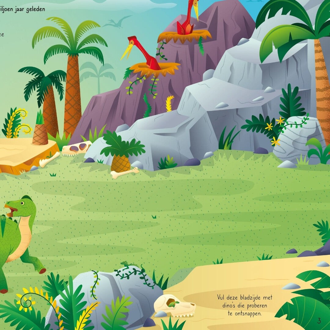 uitgeverij usborne eerste stickerboek t-rex en nog veel meer enorme dino's | 1701636 | 2