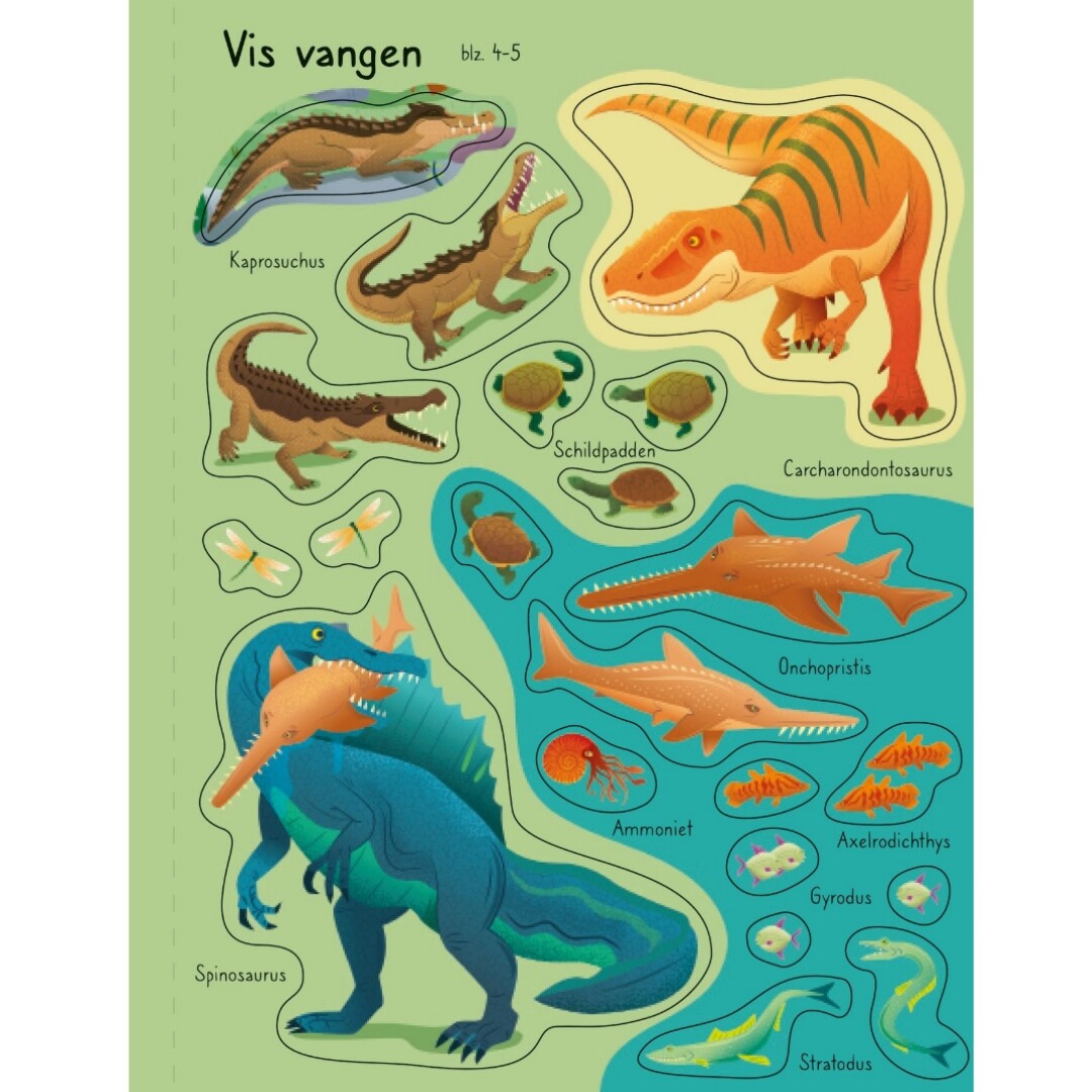 uitgeverij usborne eerste stickerboek t-rex en nog veel meer enorme dino's | 1701636 | 5
