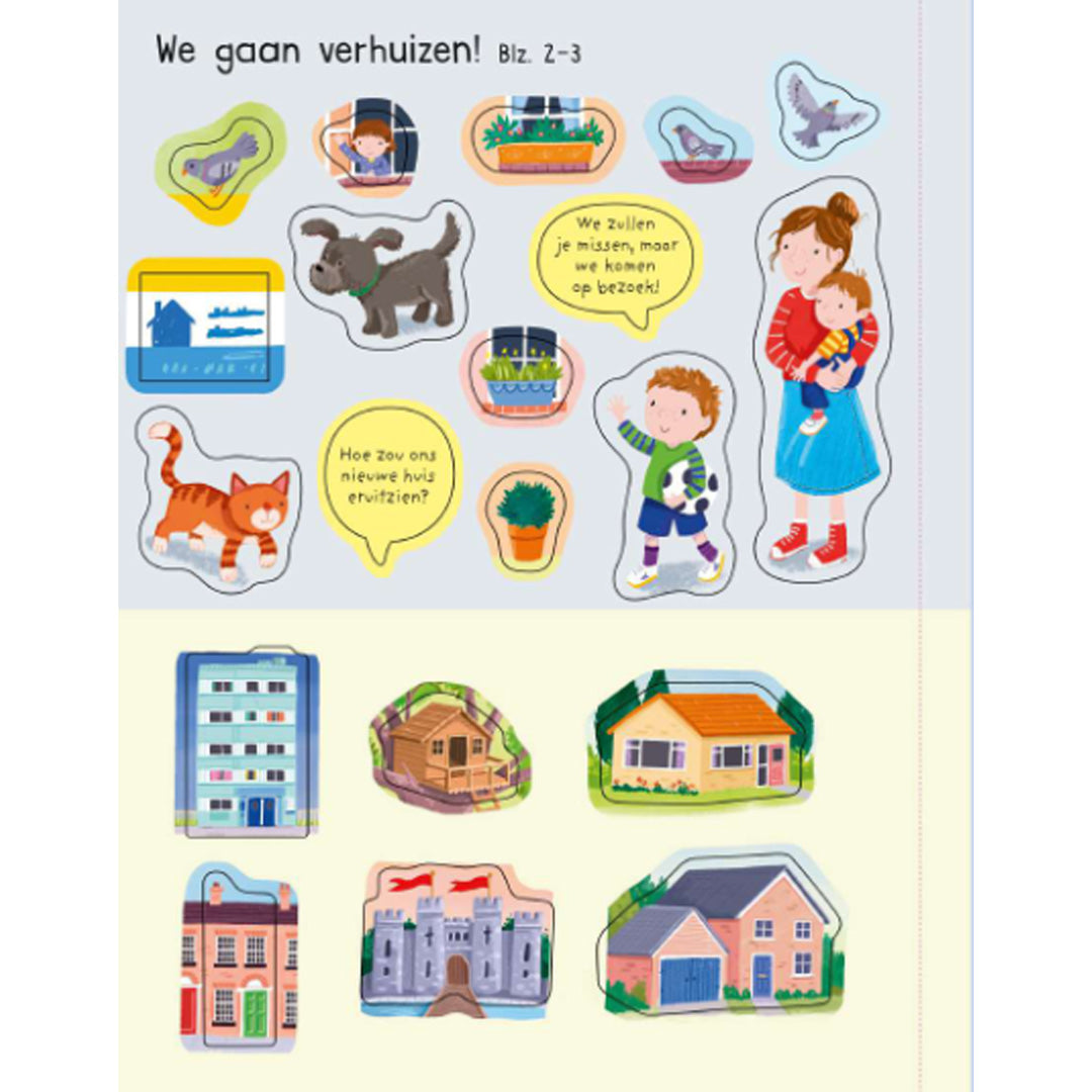 uitgeverij usborne eerste stickerboek - verhuizen | 5
