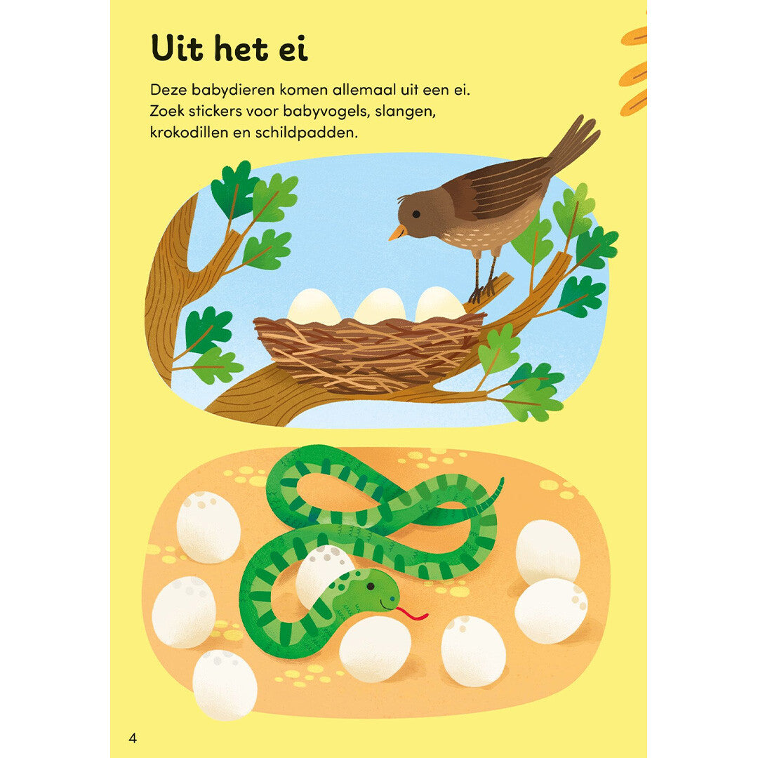 uitgeverij usborne eerste stickerboekje babydieren | 1707996 | 3