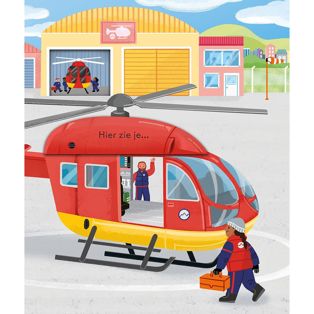 uitgeverij usborne flapjesboek kijk binnen in een helikopter | 1700910 | 2