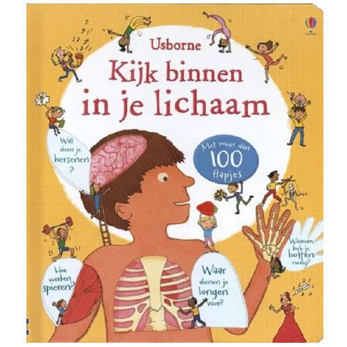 uitgeverij usborne flapjesboek kijk binnen in je lichaam   | 1703542 | 0