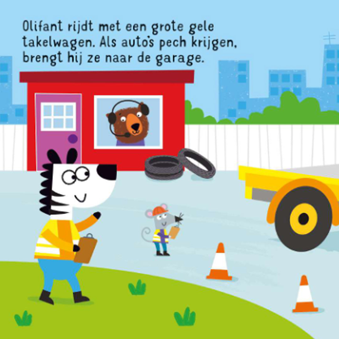 uitgeverij usborne geluidenboek meerijden op een takelwagen! | 2