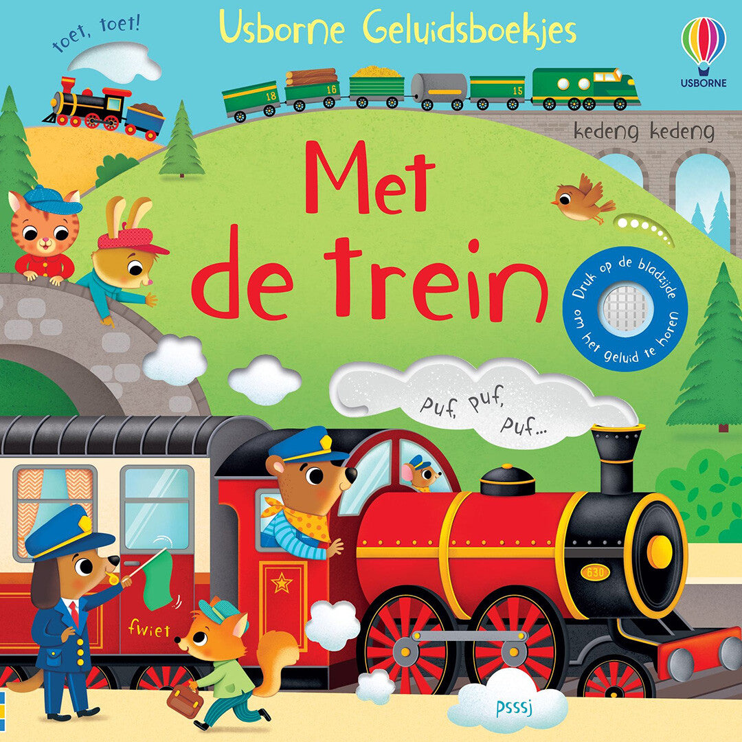 uitgeverij usborne geluidenboek met de trein | 1700943 | 0